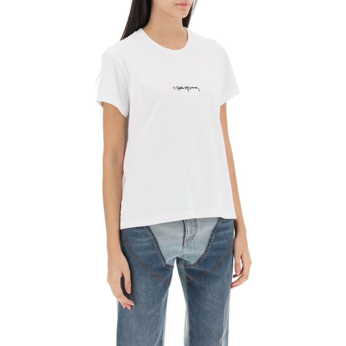 T-Shirt With Embroidered Signature STELLA MCCARTNEY JOHN JULIA.