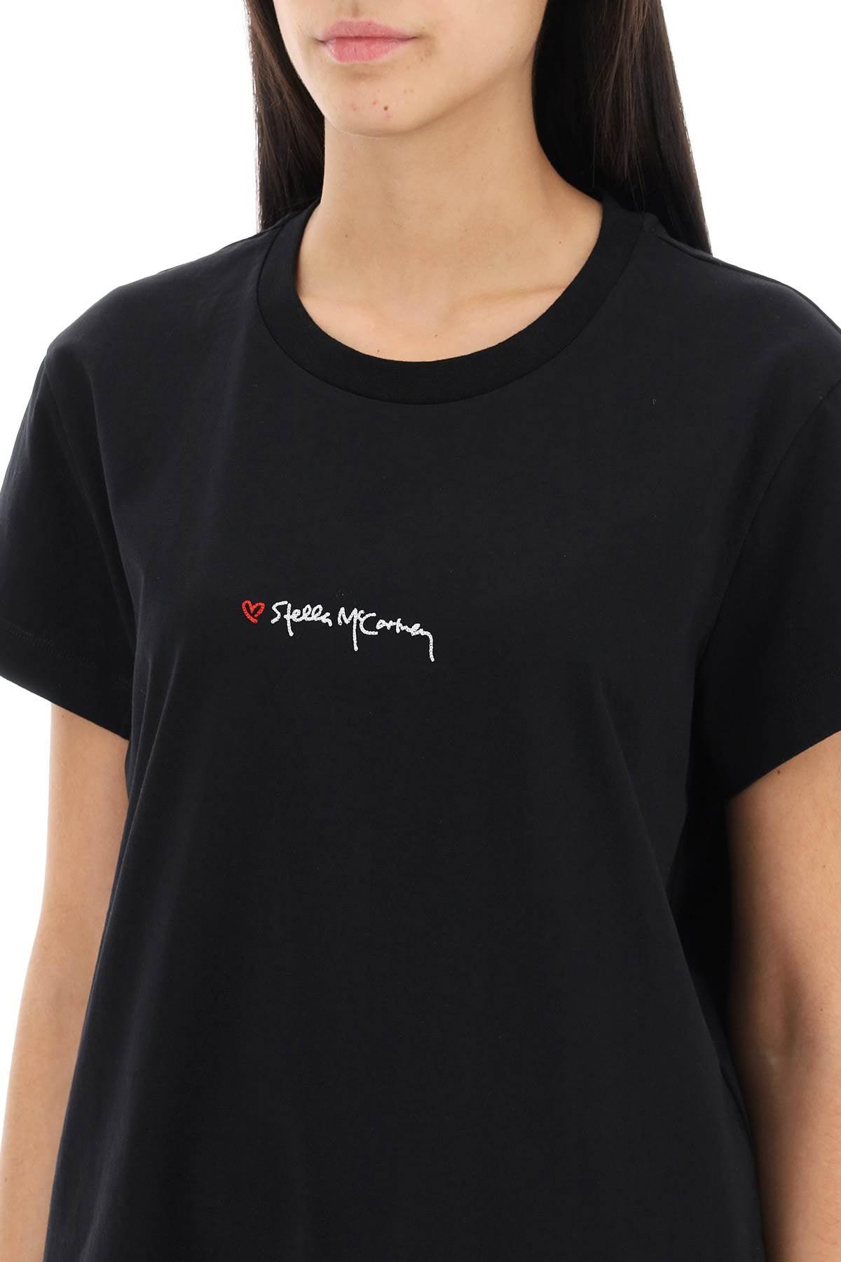 Stella Mccartney T Shirt With Embroidered Signature - JOHN JULIA