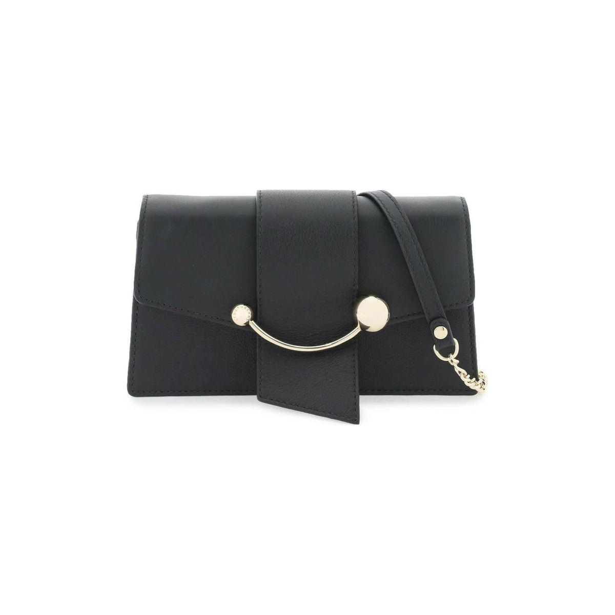 Black 'Crescent On A Chain' Leather Bag STRATHBERRY JOHN JULIA.