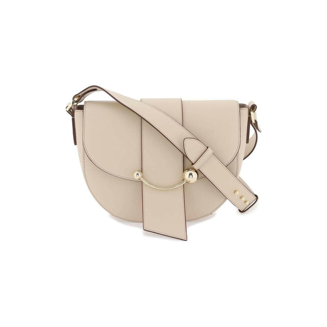 Oat Beige 'Crescent' Leather Satchel STRATHBERRY JOHN JULIA.