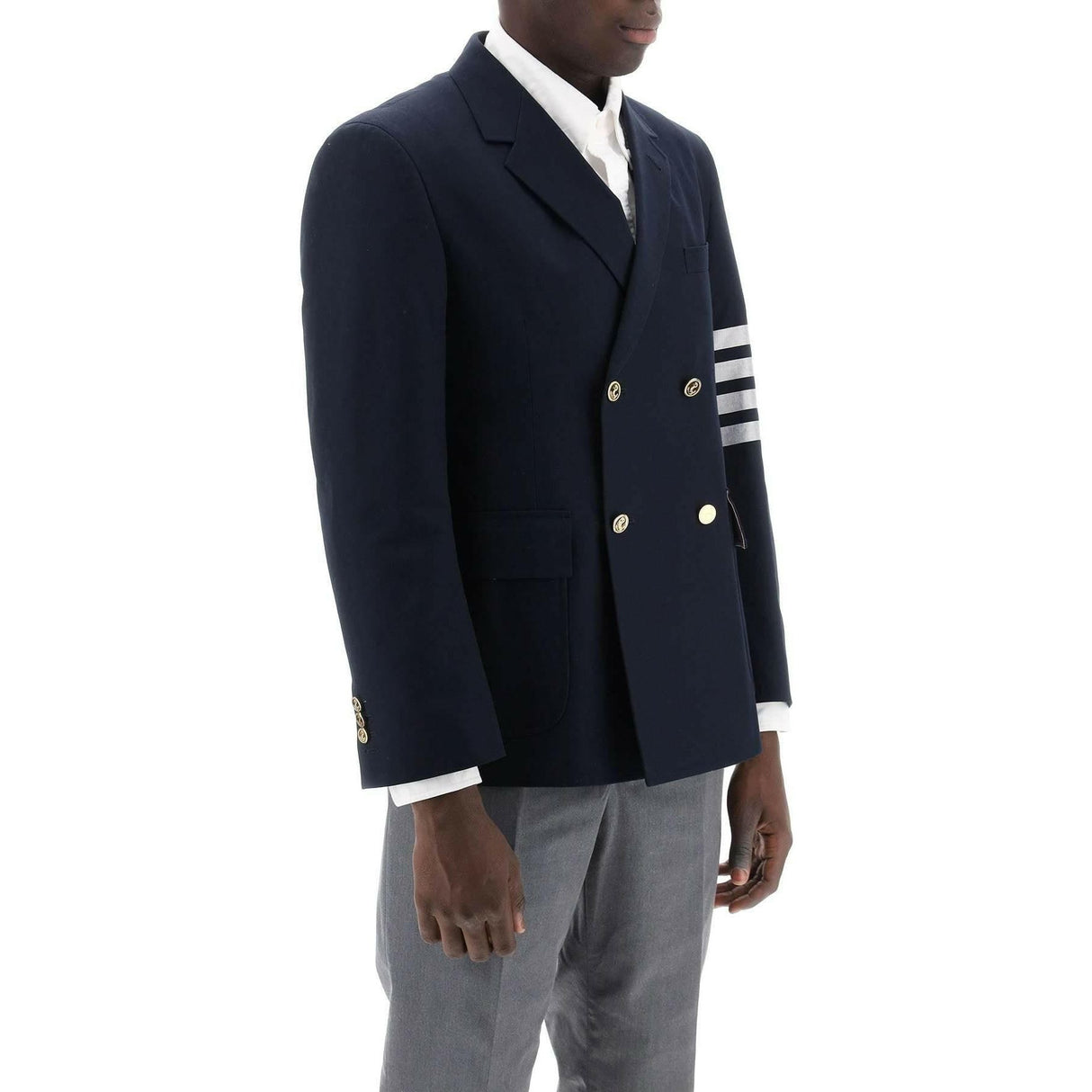 4-Bar Double Breasted Jacket THOM BROWNE JOHN JULIA.