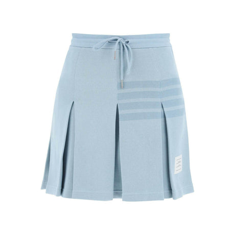 Knitted 4-Bar Pleated Skirt THOM BROWNE JOHN JULIA.