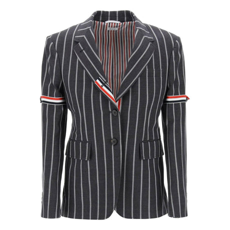 Striped Single Breasted Jacket THOM BROWNE JOHN JULIA.