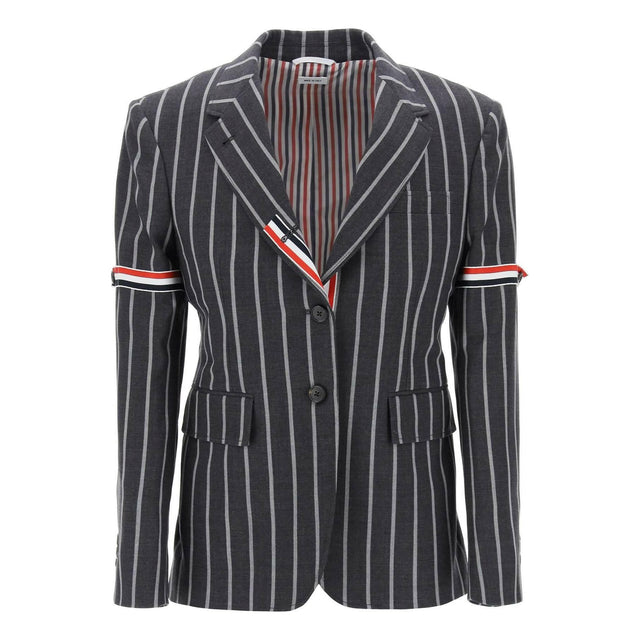 Striped Single Breasted Jacket THOM BROWNE JOHN JULIA.