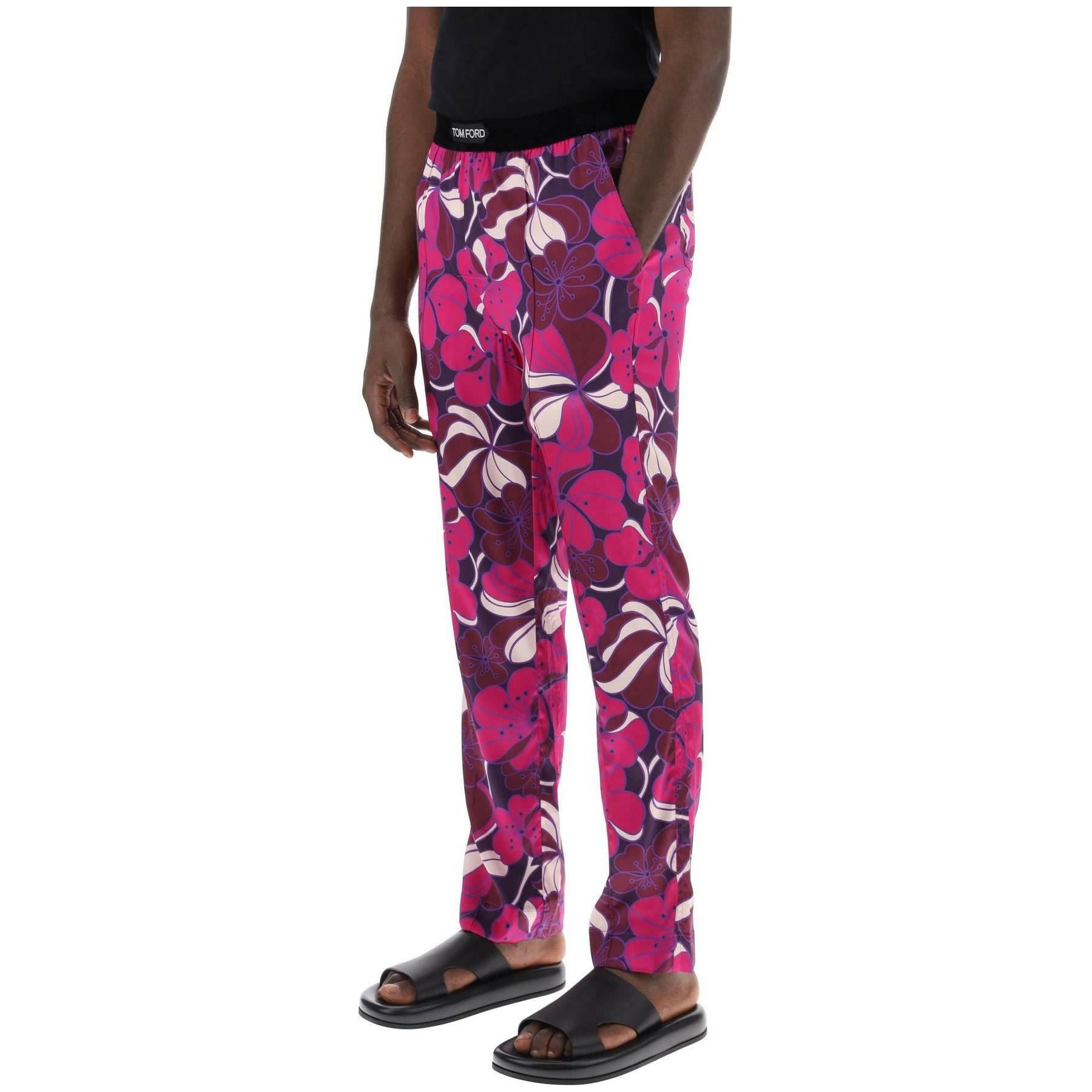 Pajama Pants In Floral Silk TOM FORD JOHN JULIA.
