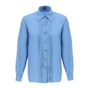 Pleated Front Placket Shirt TOM FORD JOHN JULIA.