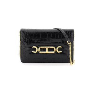 Whitney Small Stamped Croc Leather Shoulder Bag TOM FORD JOHN JULIA.