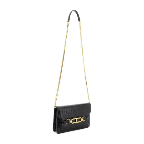 Whitney Small Stamped Croc Leather Shoulder Bag TOM FORD JOHN JULIA.