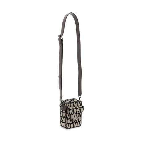 Beige Black Locò Toile Iconographe Crossbody Bag VALENTINO GARAVANI JOHN JULIA.