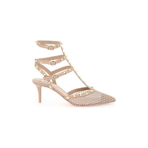 Mesh Rockstud Pumps With Crystals VALENTINO GARAVANI JOHN JULIA.