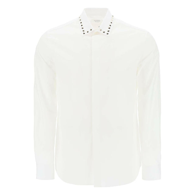 Shirt With Rockstud Untitled Studs VALENTINO GARAVANI JOHN JULIA.