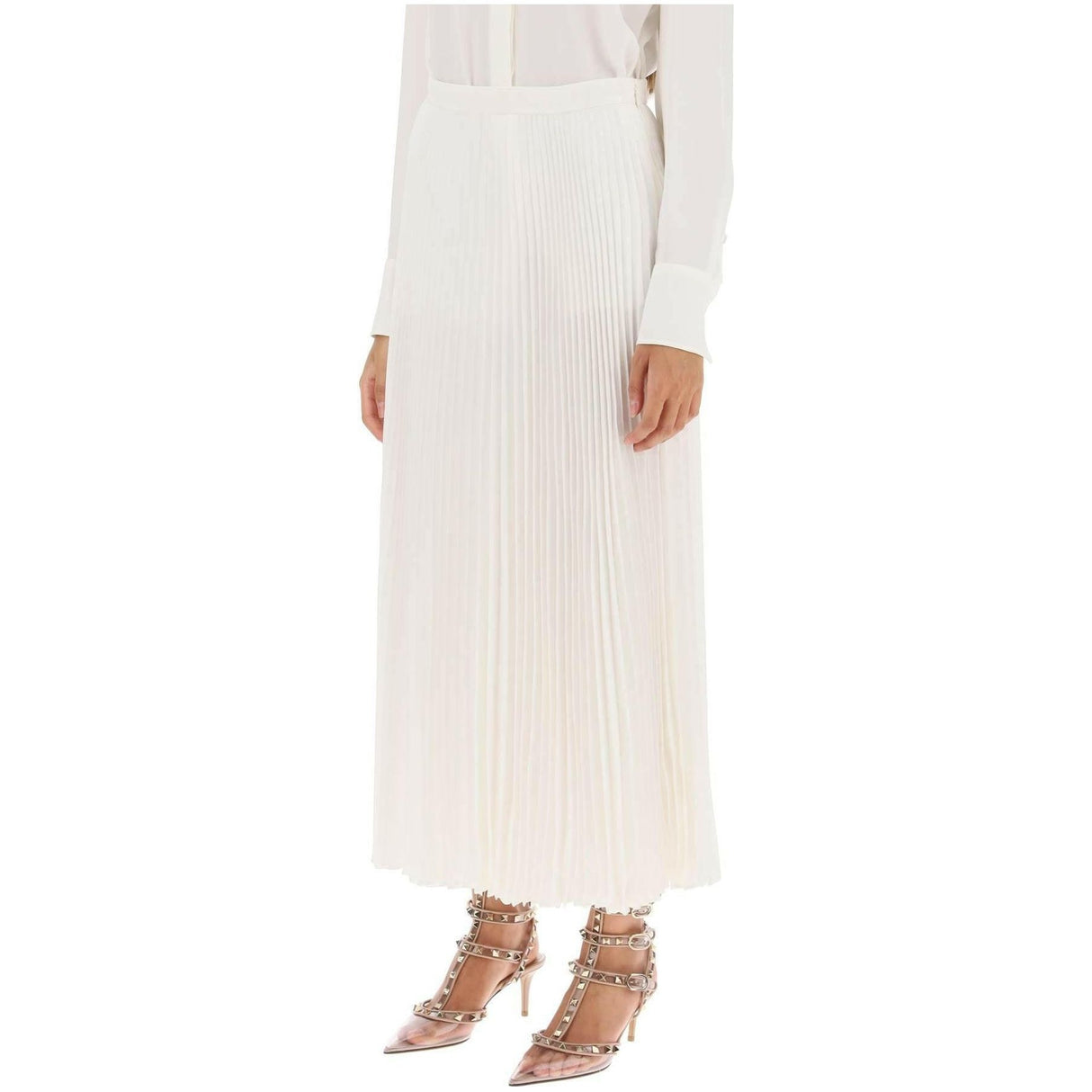 Silk Jacquard Toile Iconographe Pleated Skirt VALENTINO GARAVANI JOHN JULIA.