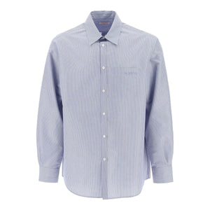 Technical Cotton Shirt With Striped Motif VALENTINO GARAVANI JOHN JULIA.