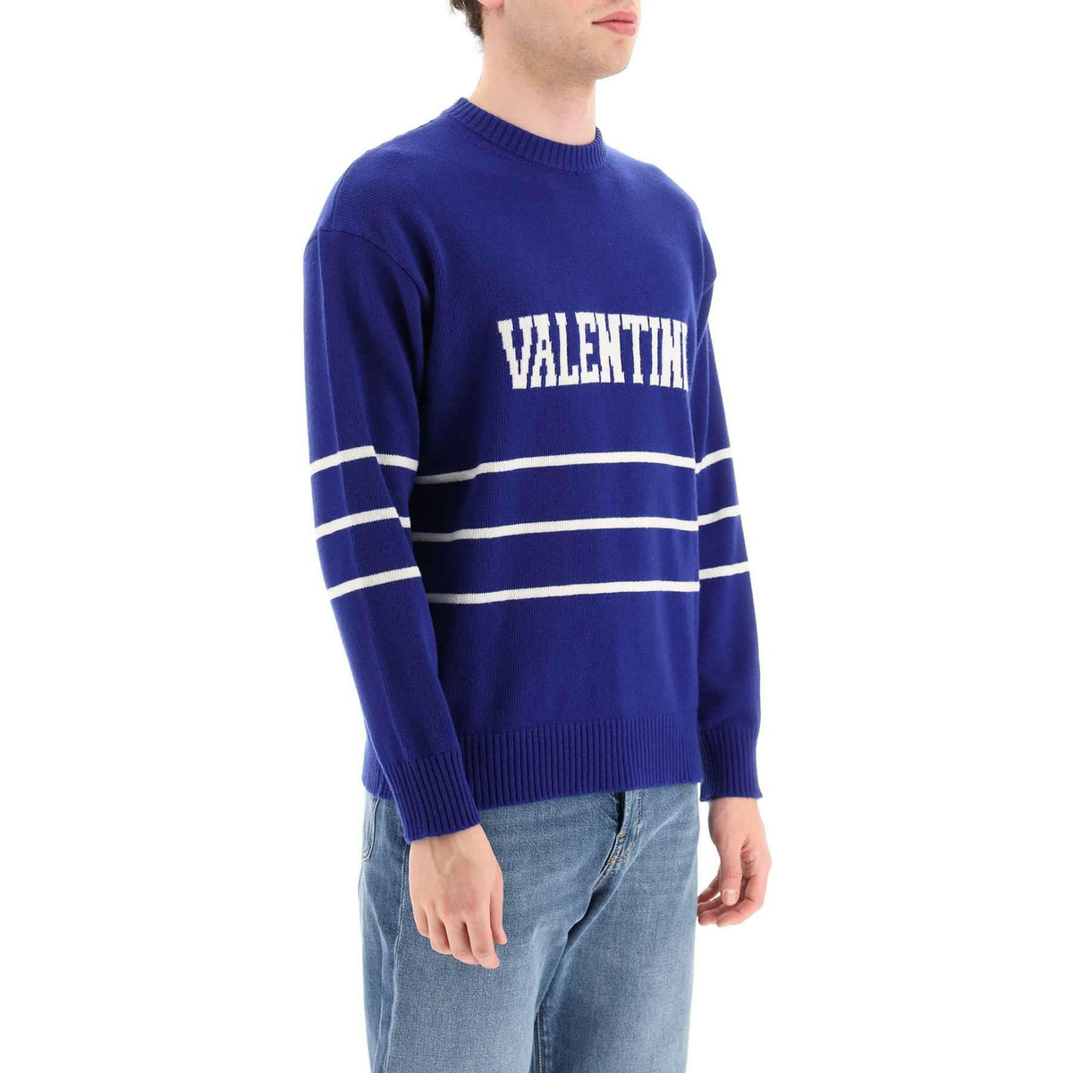Pullover With Jacquard Lettering Logo VALENTINO JOHN JULIA.