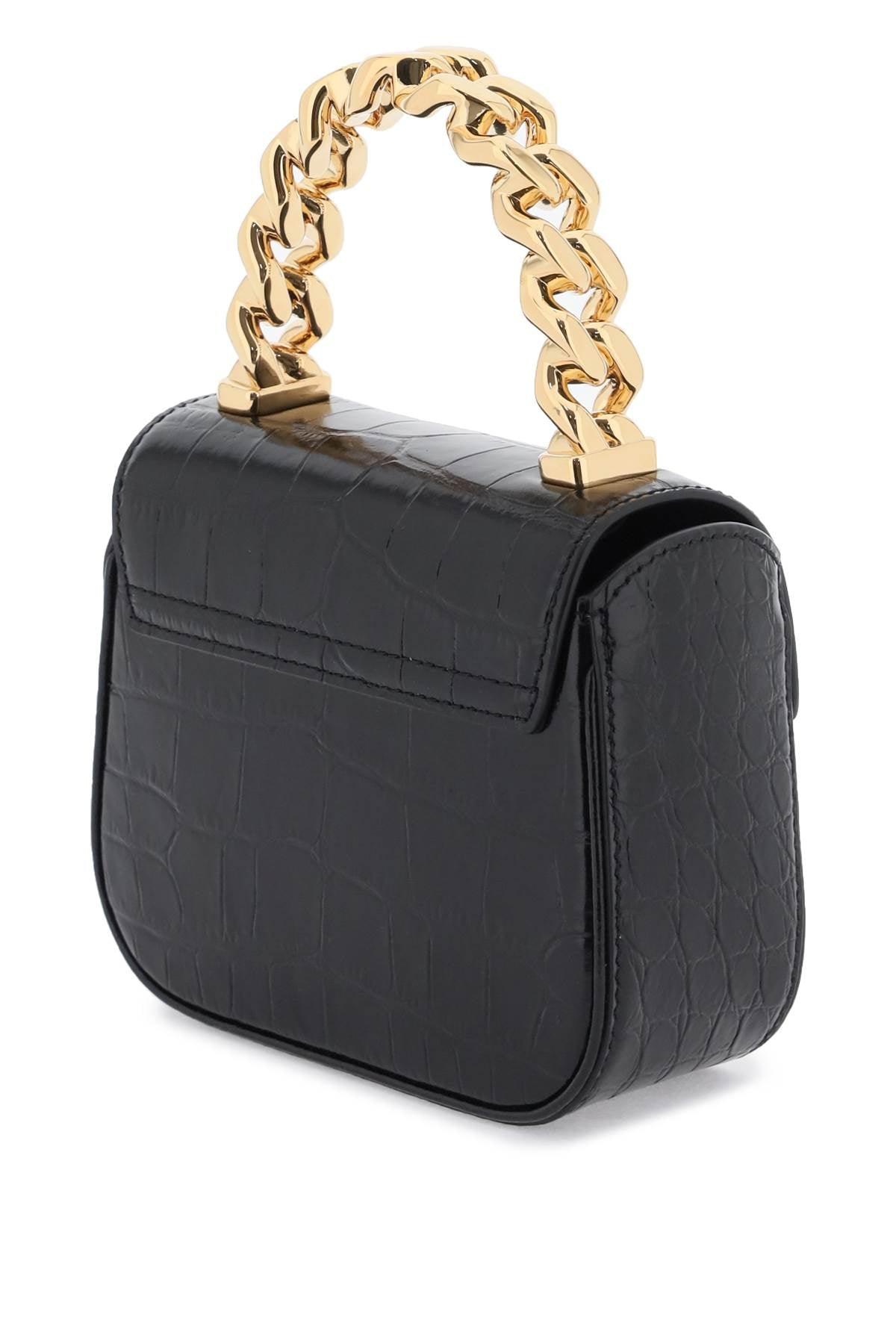 Versace Croco Embossed Leather 'La Medusa' Mini Bag - JOHN JULIA