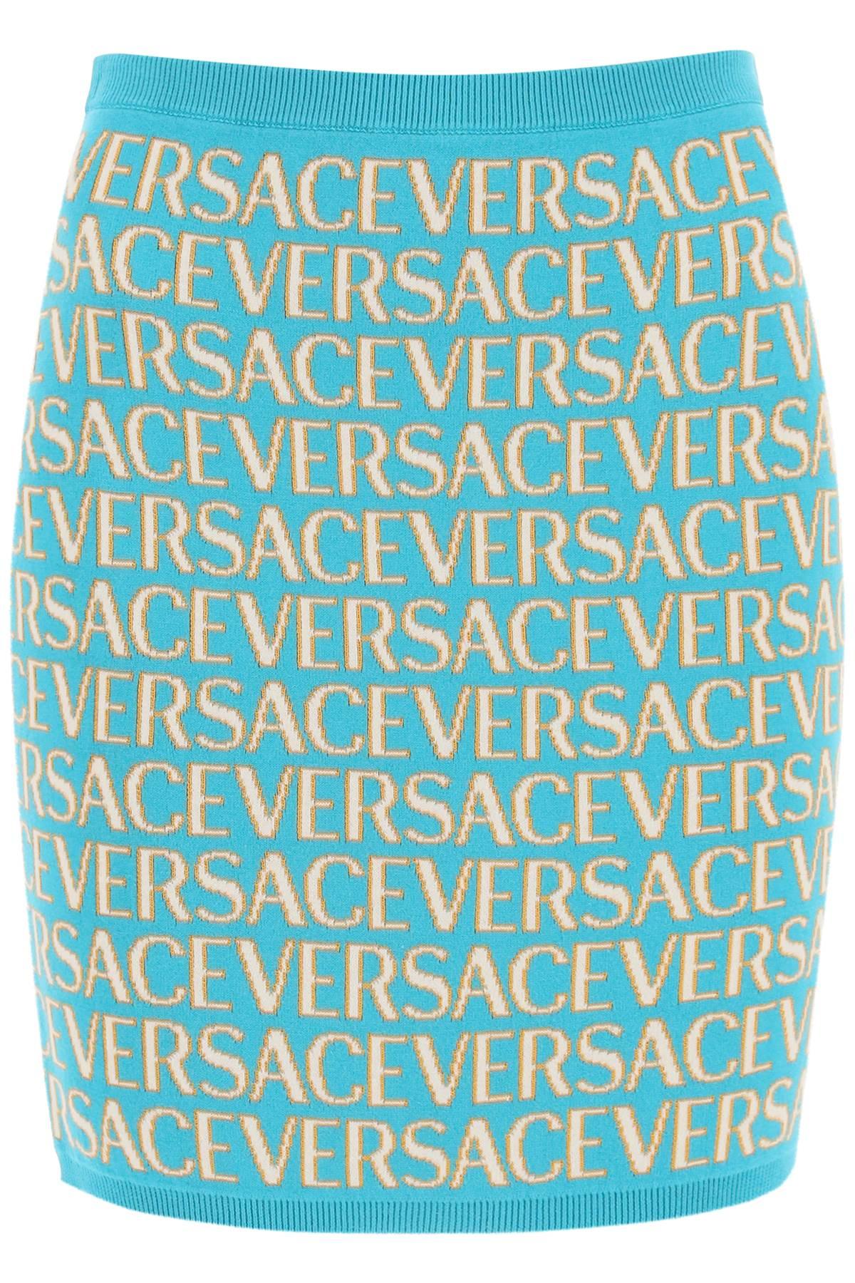 Versace Monogram Knit Mini Skirt - JOHN JULIA