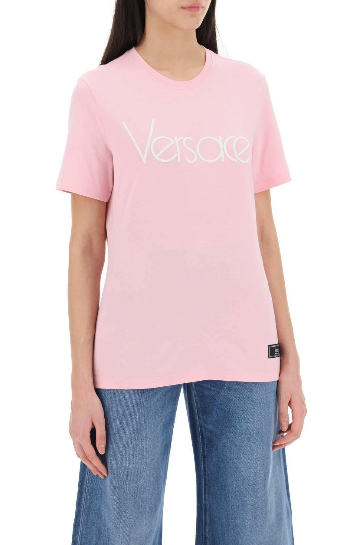 Versace Pink 1978 Re-Edition Cotton T-Shirt - JOHN JULIA