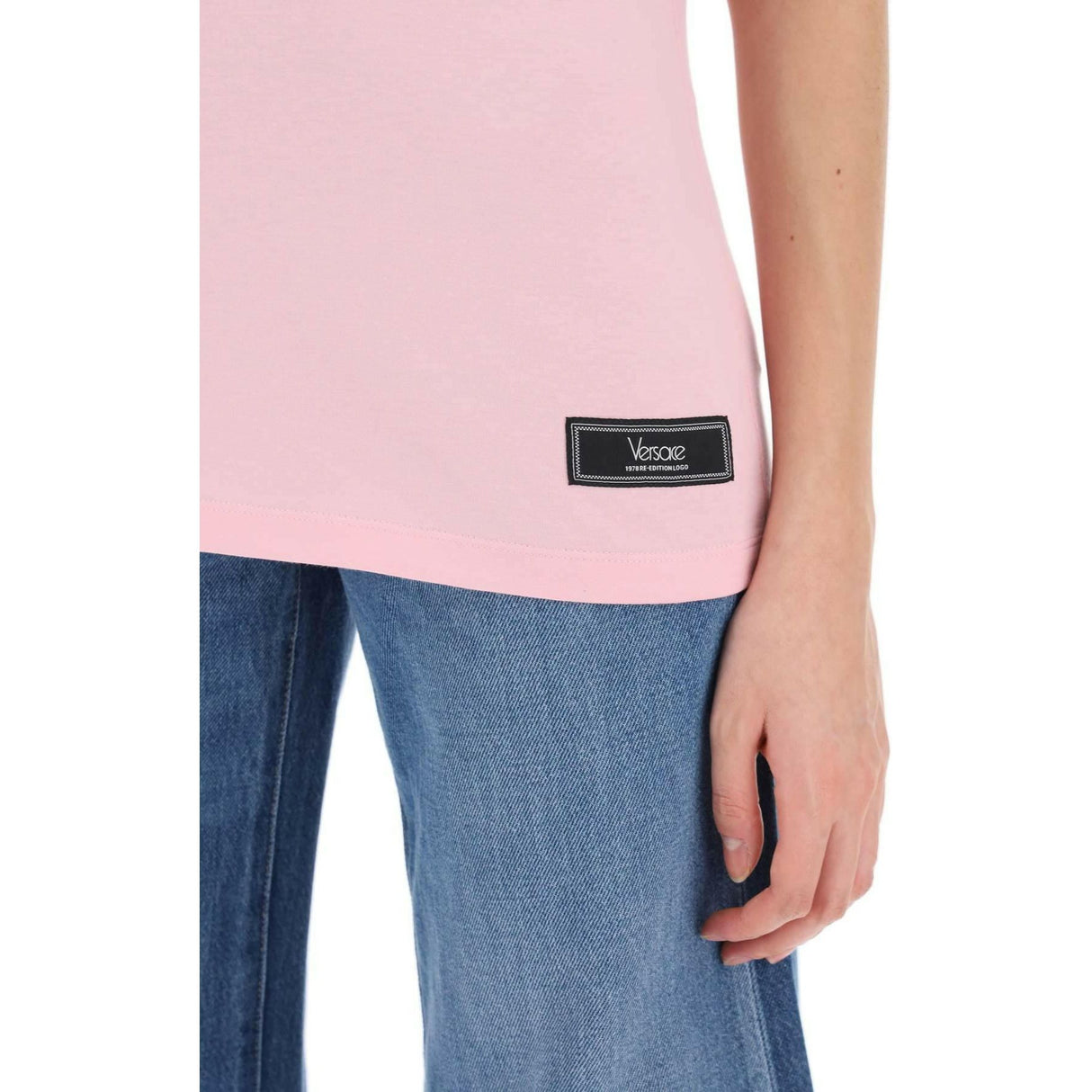 Pink 1978 Re-Edition Cotton T-Shirt VERSACE JOHN JULIA.