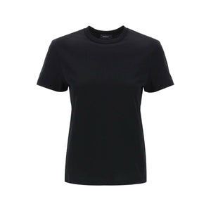 Black Cotton Boxy Crewneck T-Shirt WARDROBE.NYC JOHN JULIA.