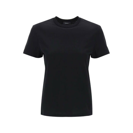 Black Cotton Boxy Crewneck T-Shirt WARDROBE.NYC JOHN JULIA.