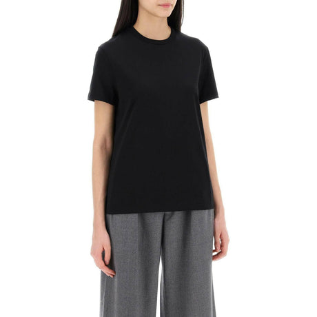 Black Cotton Boxy Crewneck T-Shirt WARDROBE.NYC JOHN JULIA.