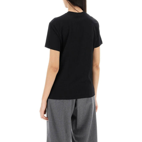 Black Cotton Boxy Crewneck T-Shirt WARDROBE.NYC JOHN JULIA.