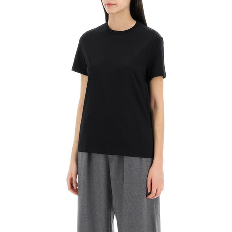 Black Cotton Boxy Crewneck T-Shirt WARDROBE.NYC JOHN JULIA.