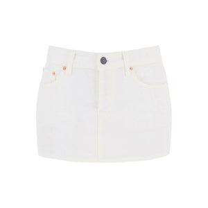 Cotton Denim Mini Skirt WARDROBE.NYC JOHN JULIA.