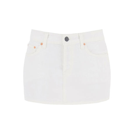 Cotton Denim Mini Skirt WARDROBE.NYC JOHN JULIA.