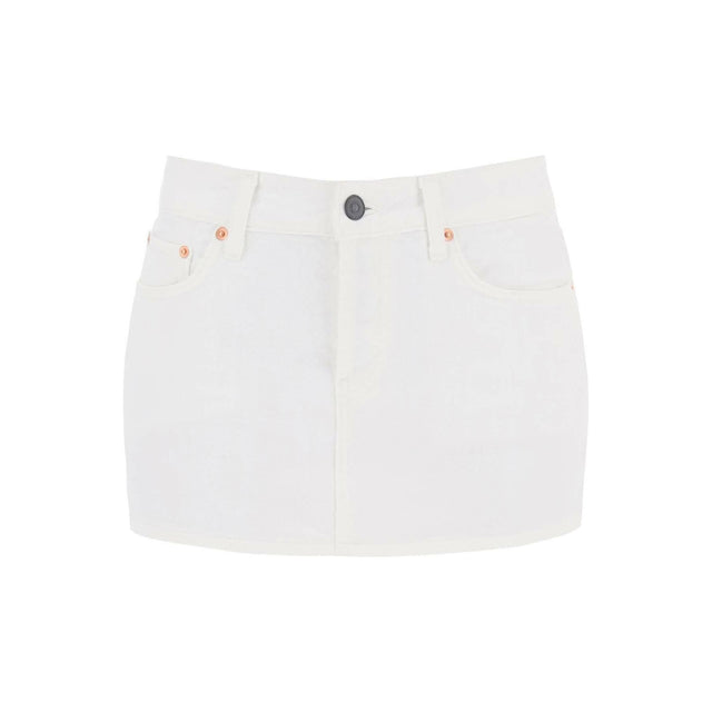 Cotton Denim Mini Skirt WARDROBE.NYC JOHN JULIA.