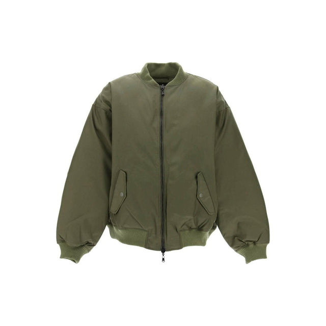 Green Reversible Padded Bomber Jacket WARDROBE.NYC JOHN JULIA.