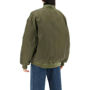 Green Reversible Padded Bomber Jacket WARDROBE.NYC JOHN JULIA.