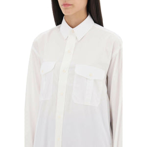 Maxi Shirt In Cotton Batista WARDROBE.NYC JOHN JULIA.