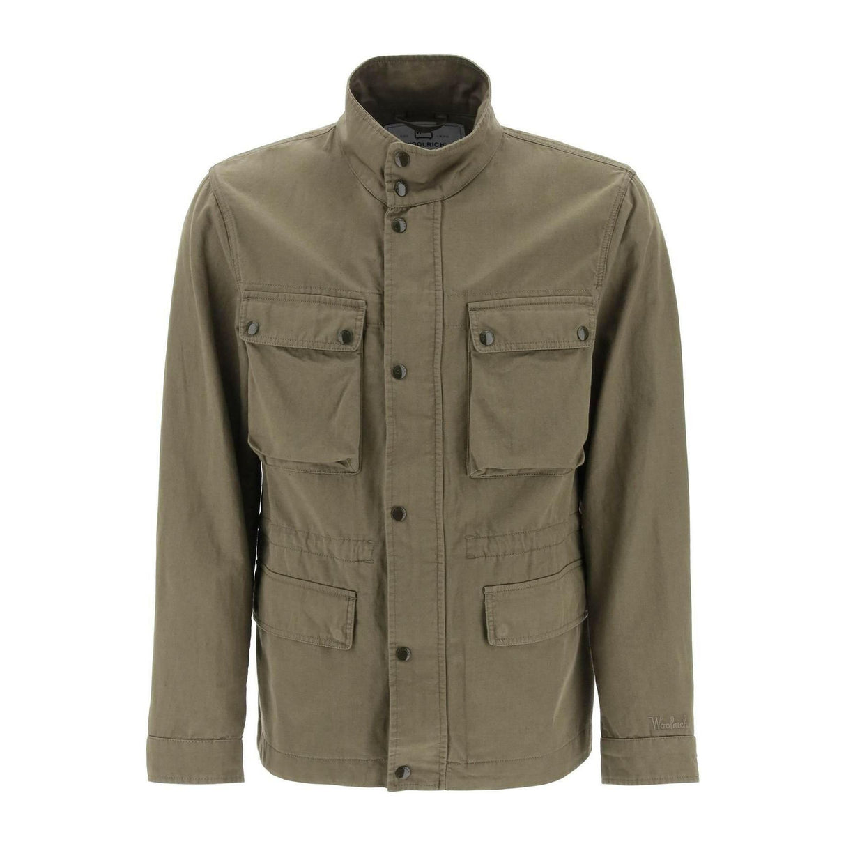 Olive Cotton-Linen Blend Field Jacket WOOLRICH JOHN JULIA.