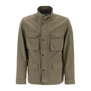 Olive Cotton-Linen Blend Field Jacket WOOLRICH JOHN JULIA.