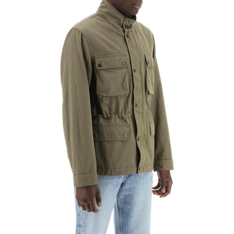 Olive Cotton-Linen Blend Field Jacket WOOLRICH JOHN JULIA.