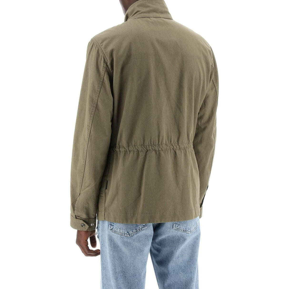 Olive Cotton-Linen Blend Field Jacket WOOLRICH JOHN JULIA.