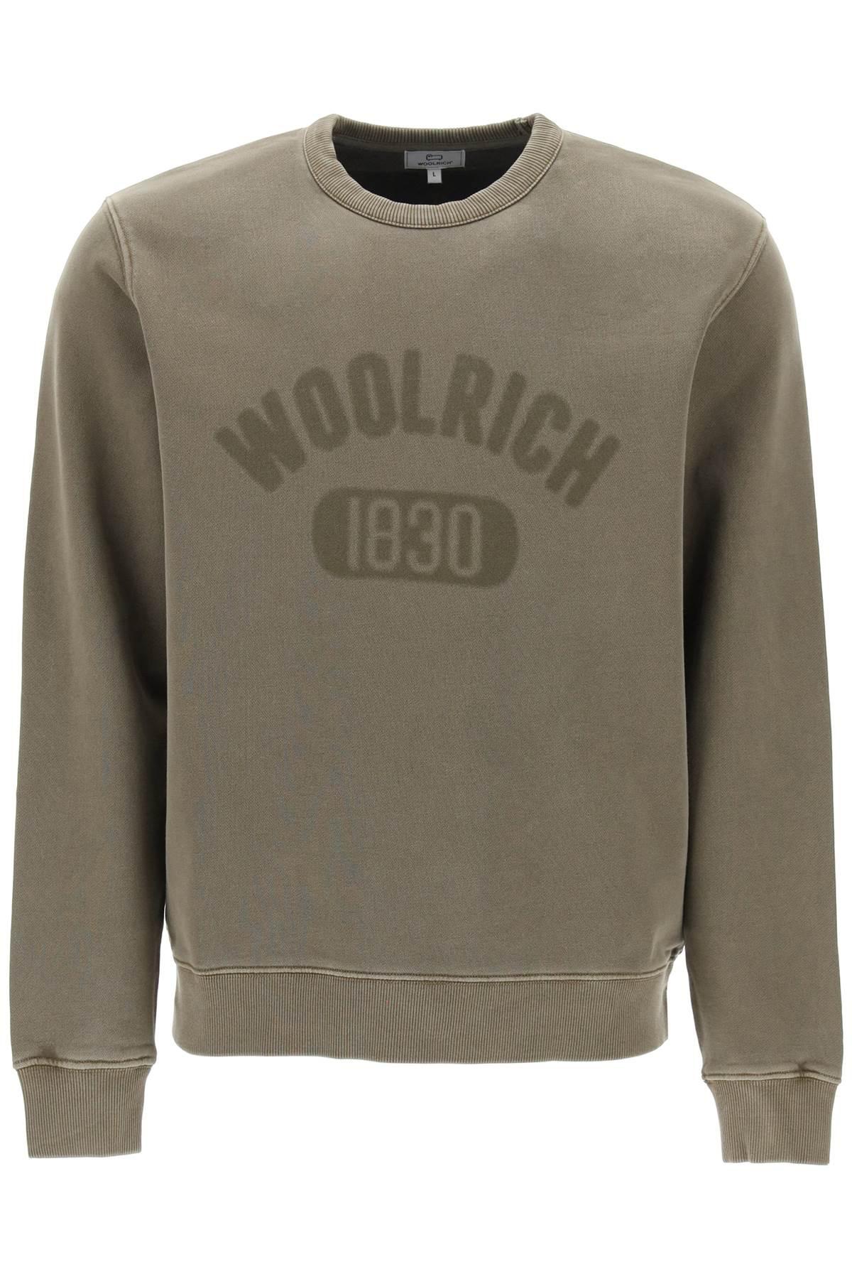 Woolrich "Round Neck Sweatshirt With Faded Logo - JOHN JULIA