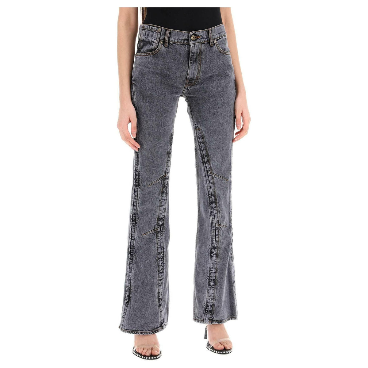 Hook And Eye Flared Jeans Y PROJECT JOHN JULIA.