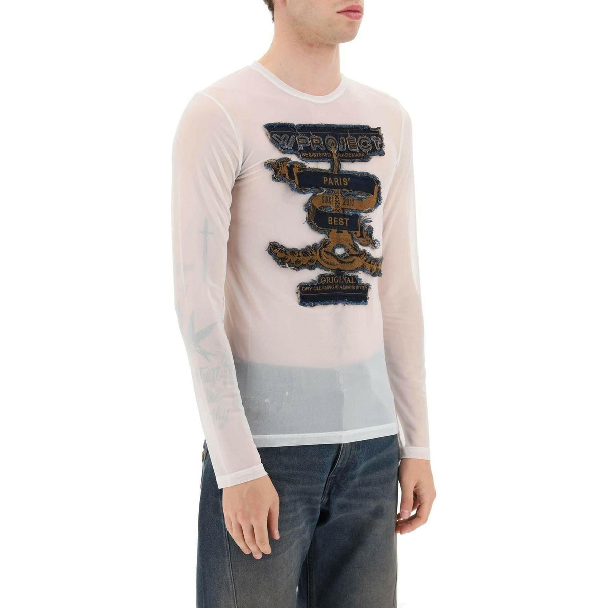 Paris' Best Long Sleeve Mesh T-Shirt Y PROJECT JOHN JULIA.