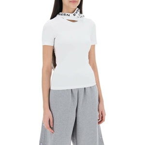 White Organic Cotton Triple Collar T-Shirt Y PROJECT JOHN JULIA.